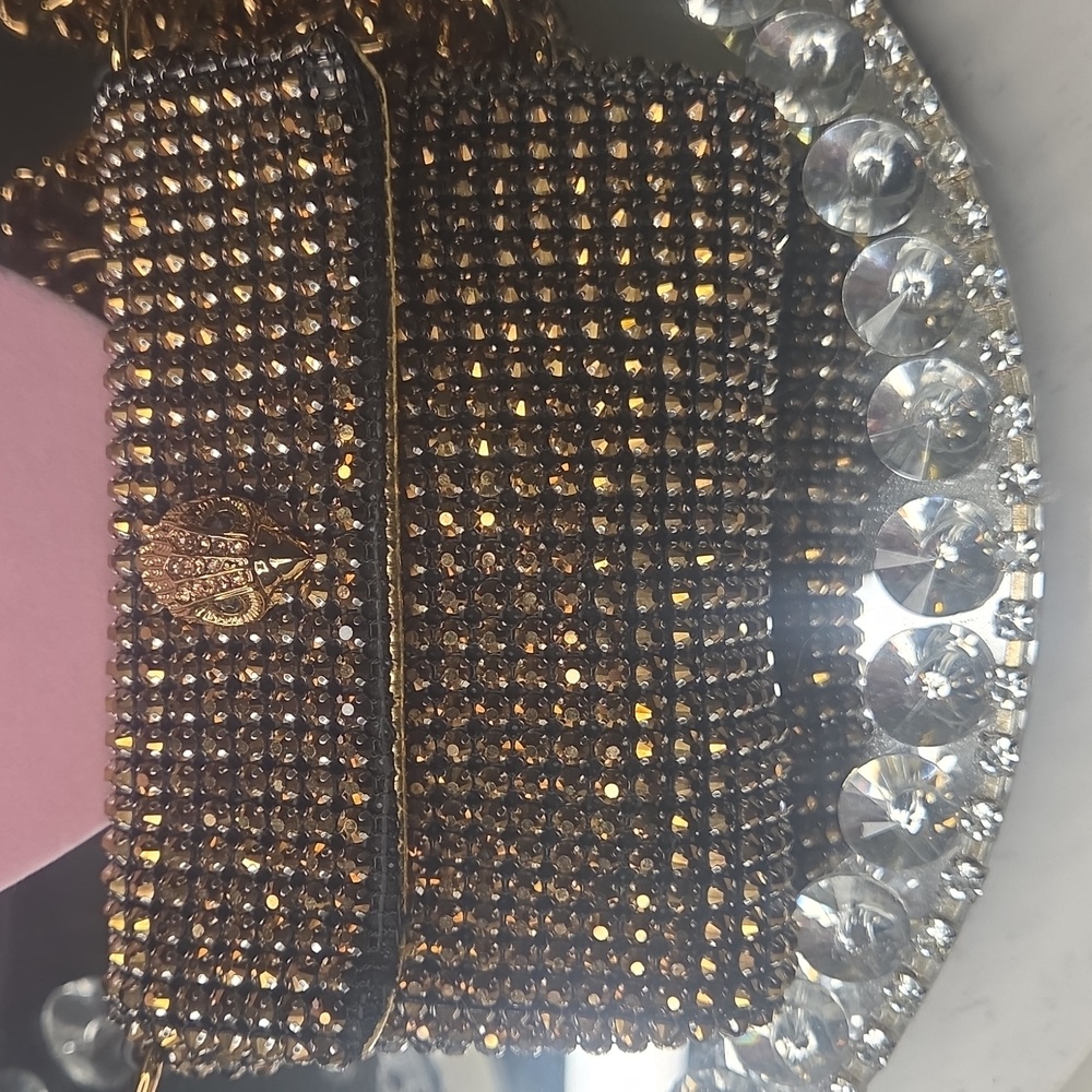 Kurt Geiger London Gold Crossbody Bag With Dustcover - Picture 14 of 16